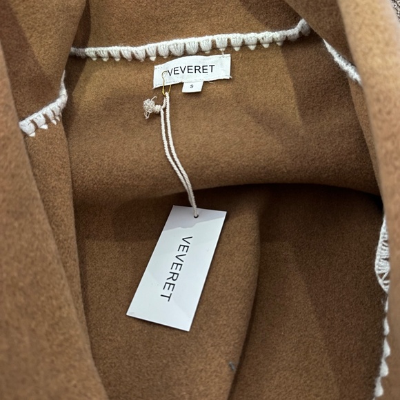 Draped Fringed Combo Jacket NWT (Small) - Picture 4 of 5